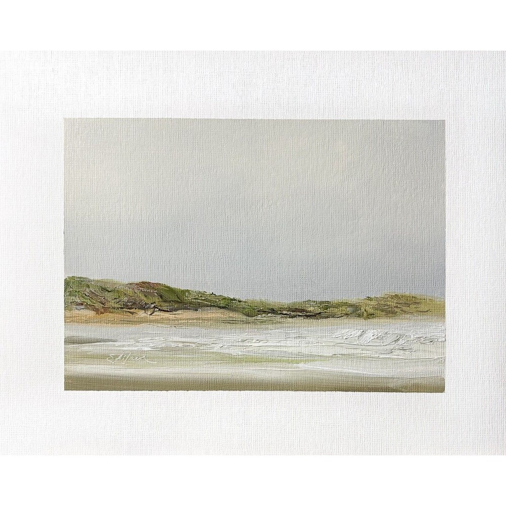 8x10 Original Oil Landscape Painting Minimalist Impressionist Coastal Art Signed